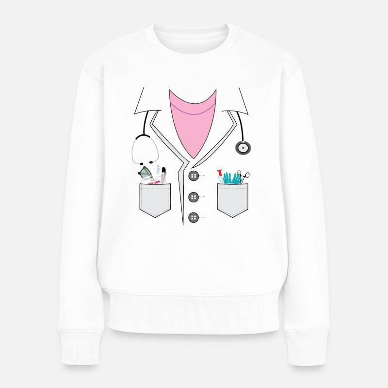 Ärztin - Frauen Premium Bio Pullover - Weiß