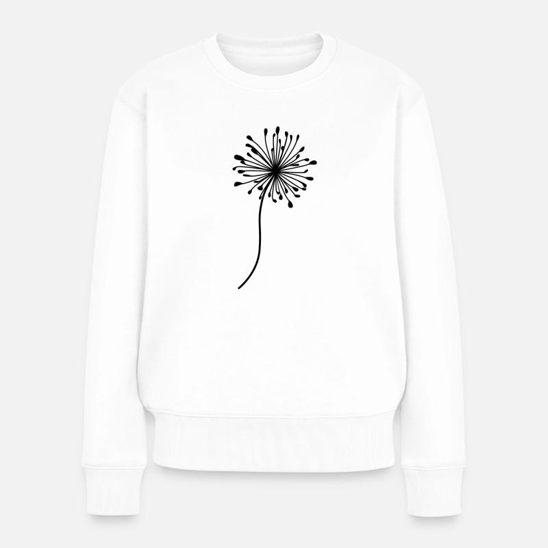 Pusteblume - Frauen Premium Bio Pullover - Weiß
