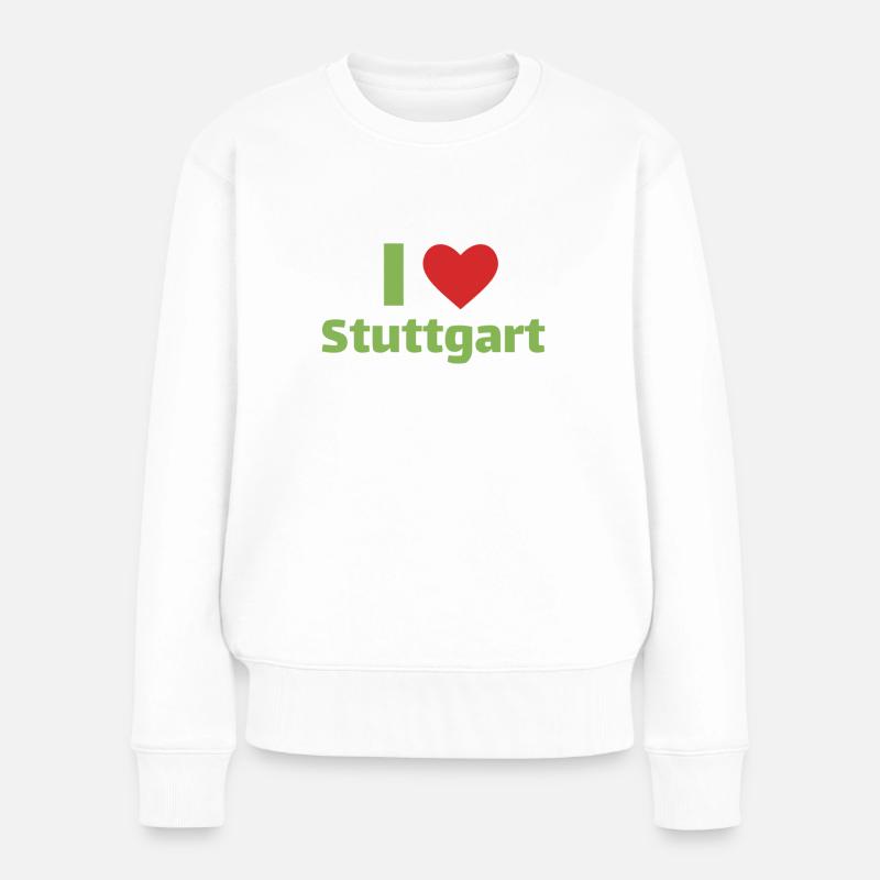 Ich liebe Stuttgart - Meine Stadt mit Herz - Frauen Premium Bio Pullover - Weiß