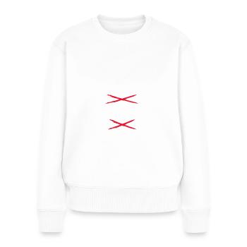 Es heißt als - Deutschleherin Lehrerin Deutsch Fun - Frauen Premium Bio Pullover - Weiß - Vorne - Julia (174cm)