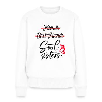 Beste Freundinnen Friends Best Friends Soulsisters - Pull Premium bio Femme - blanc - Devant - Julia (174cm)