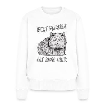 Persian Cat Saying Cat Mama Persian Cat Gift - Women's Premium Organic Jumper - white - Front - Julia (174cm)