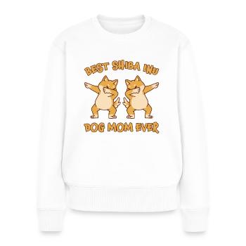Shiba Inu Mom Hund Fun Spruch Shiba Inu Geschenk - Frauen Premium Bio Pullover - Weiß - Vorne - Julia (174cm)