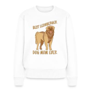 Leonberger Mom Hund Fun Spruch Leonberger Geschenk - Frauen Premium Bio Pullover - Weiß - Vorne - Julia (174cm)