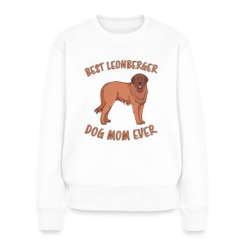 Leonberger Mom Hund Fun Spruch Leonberger Geschenk - Frauen Premium Bio Pullover - Weiß - Vorne - Julia (174cm)