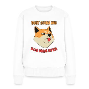 Shiba Inu Mom Hund Fun Spruch Shiba Inu Geschenk - Frauen Premium Bio Pullover - Weiß - Vorne - Julia (174cm)