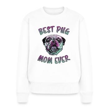 Meilleure maman carlin jamais drôle en disant cadeau de carlin - Pull Premium bio Femme - blanc - Devant - Julia (174cm)
