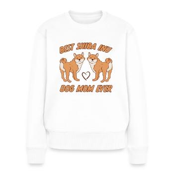 Shiba Inu Mom Hund Fun Spruch Shiba Inu Geschenk - Frauen Premium Bio Pullover - Weiß - Vorne - Julia (174cm)