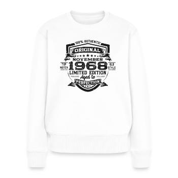 Original November 1968 54th birthday gift - Women's Premium Organic Jumper - white - Front - Julia (174cm)
