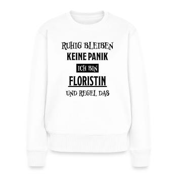 Floristin Witz Spruch Floristik Floristin Geschenk - Frauen Premium Bio Pullover - Weiß - Vorne - Julia (174cm)