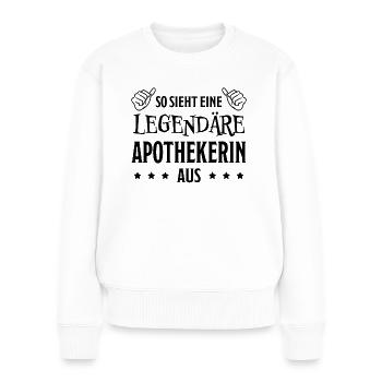 Apothekerin Lustige Spruch Beruf Apotheke Geschenk - Frauen Premium Bio Pullover - Weiß - Vorne - Julia (174cm)