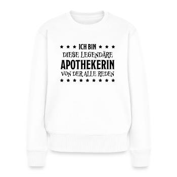Apothekerin Lustige Spruch Beruf Apotheke Geschenk - Frauen Premium Bio Pullover - Weiß - Vorne - Julia (174cm)
