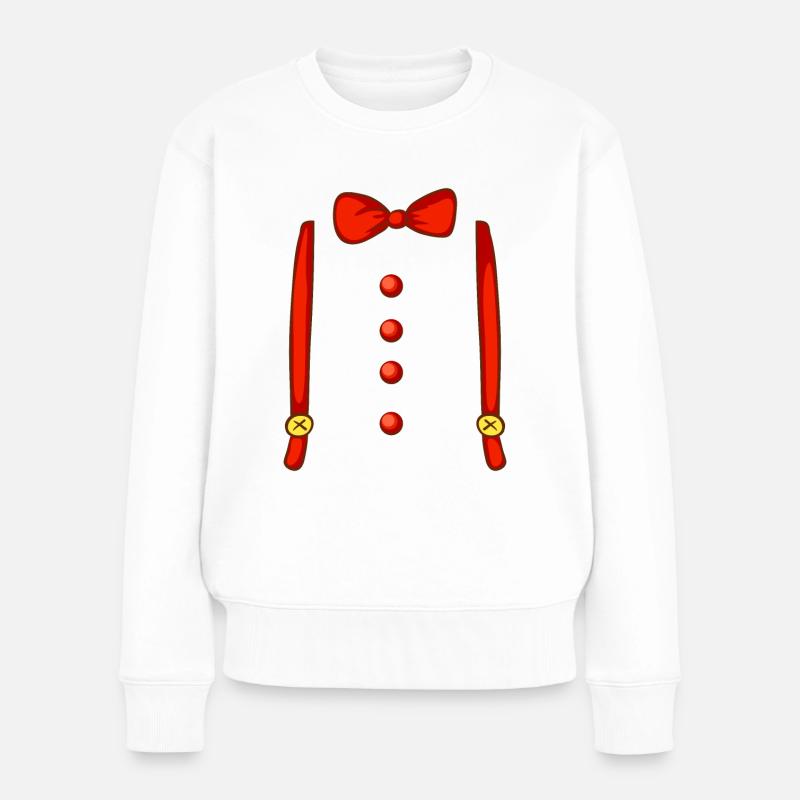 Karneval Clown Kostüm Fasching - Frauen Premium Bio Pullover - Weiß