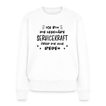 Servicekraft Dienstleistung Servicekraft Geschenk - Frauen Premium Bio Pullover - Weiß - Vorne - Julia (174cm)