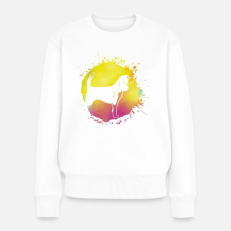 Beagle - Pull Premium bio Femme - blanc