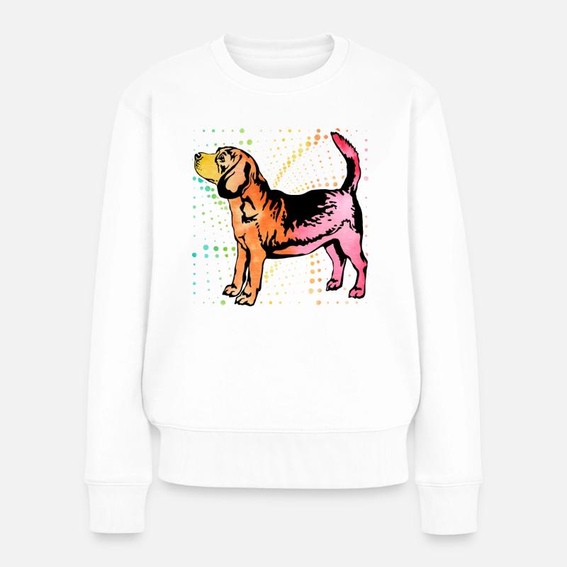 Beagle - Pull Premium bio Femme - blanc