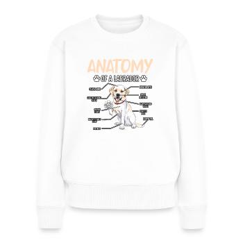 Anatomie du Labrador - Pull Premium bio Femme - blanc - Devant - Julia (174cm)