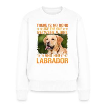 Labrador - Frauen Premium Bio Pullover - Weiß - Vorne - Julia (174cm)
