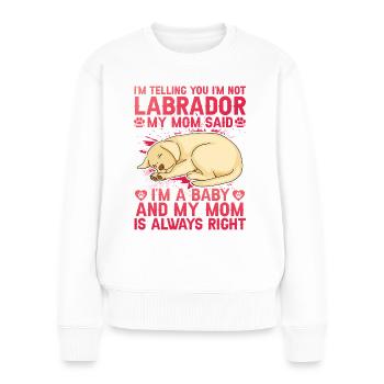 Labrador - Frauen Premium Bio Pullover - Weiß - Vorne - Julia (174cm)