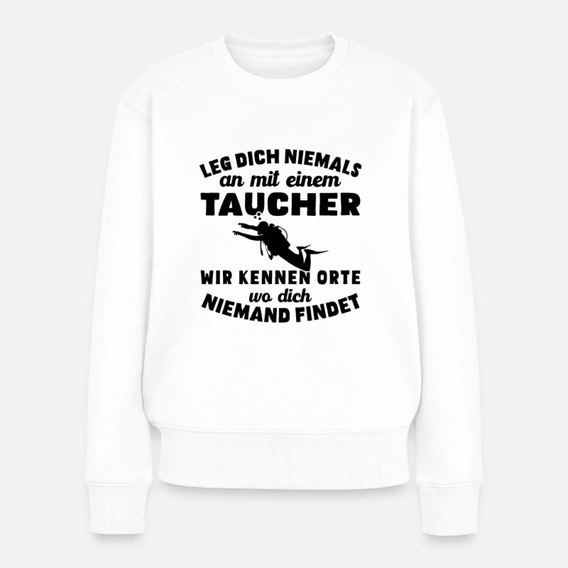 Tauchen Geschenk Tauchen Tauchen Taucheranzug - Frauen Premium Bio Pullover - Weiß