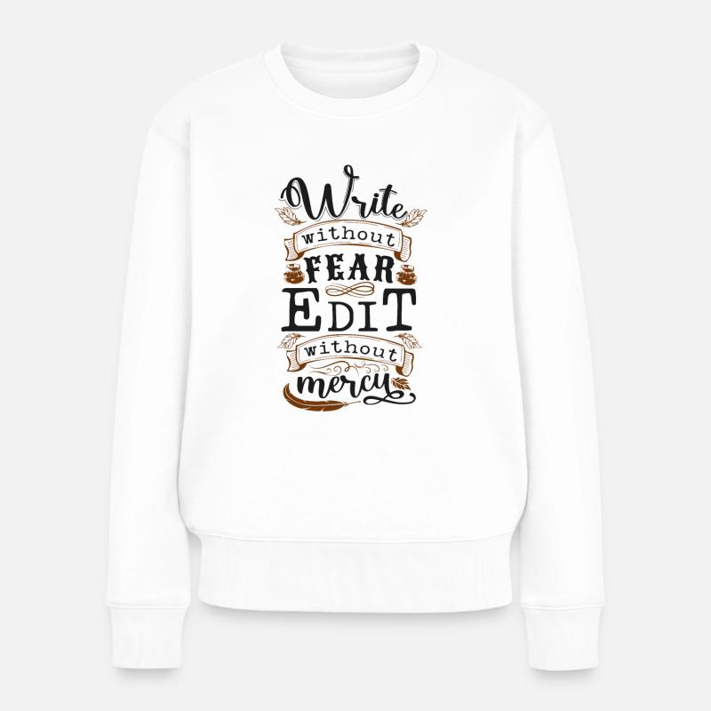 Writing Novel Writer & Published - Frauen Premium Bio Pullover - Weiß