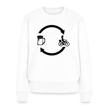 Flèches de chargement de bière et cyclisme 2 - - Pull Premium bio Femme - blanc - Devant - Julia (174cm)