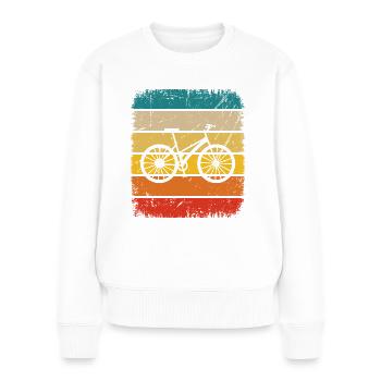 Vintage Square and Cycling - - Women's Premium Organic Jumper - white - Front - Julia (174cm)