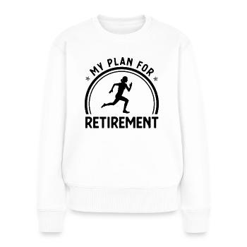 Mon plan de retraite 1 - - Pull Premium bio Femme - blanc - Devant - Julia (174cm)