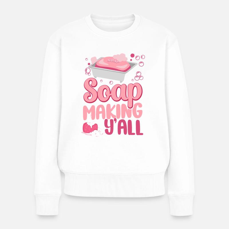 Soap Making Crafting Soap Making - Frauen Premium Bio Pullover - Weiß