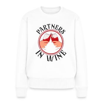 Sommelier Wine Drinking Tasting - Women's Premium Organic Jumper - white - Front - Julia (174cm)
