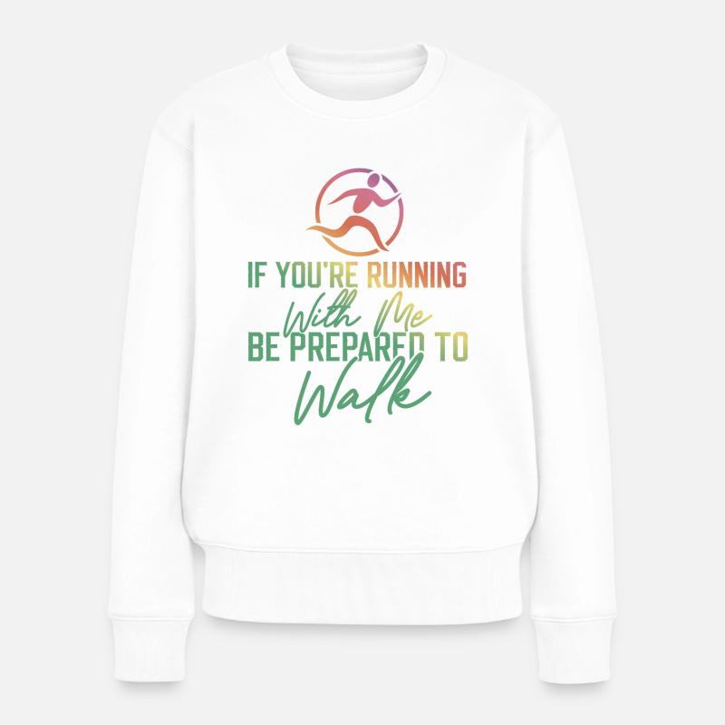 Running Runner Half Marathon Slow - Frauen Premium Bio Pullover - Weiß