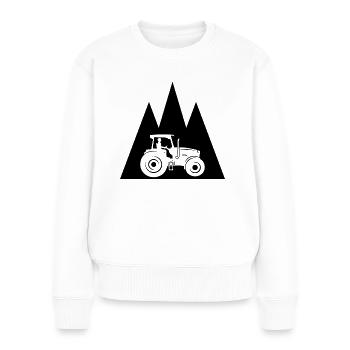 Triangle Montagne et Agriculture - - Pull Premium bio Femme - blanc - Devant - Julia (174cm)