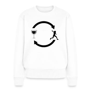 Wine Load Arrows and Tennis 1 - - Women's Premium Organic Jumper - white - Front - Julia (174cm)