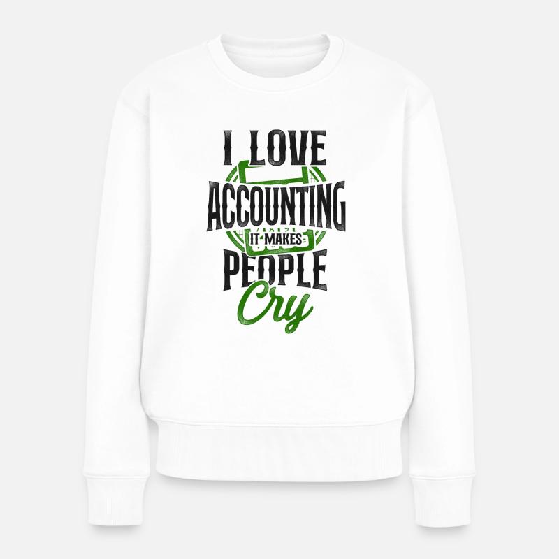 Accountant Bookkeeper Accounting - Frauen Premium Bio Pullover - Weiß