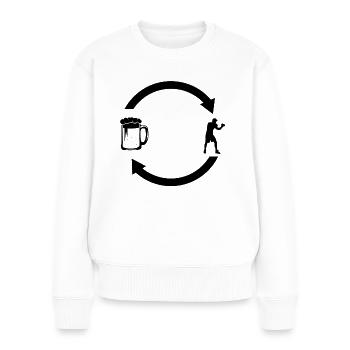 Beer load arrows and boxes - - Women's Premium Organic Jumper - white - Front - Julia (174cm)