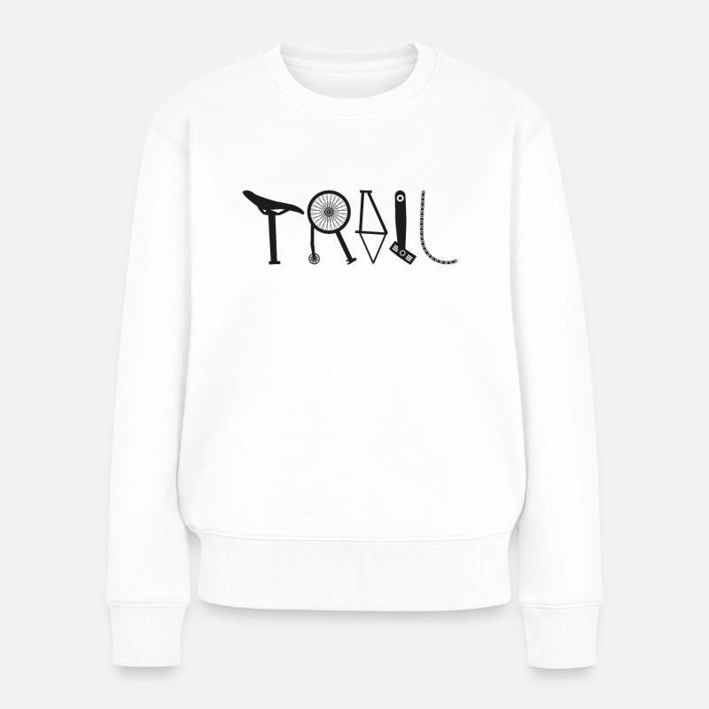 Enduro VTT VTT Équitation - Pull Premium bio Femme - blanc