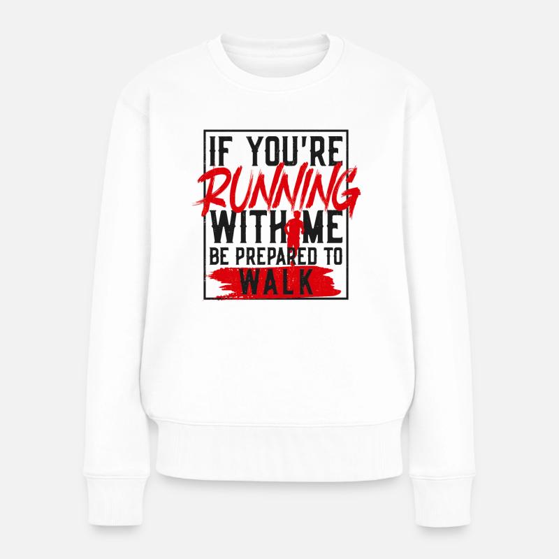 Running Runner Half Marathon Slow - Frauen Premium Bio Pullover - Weiß