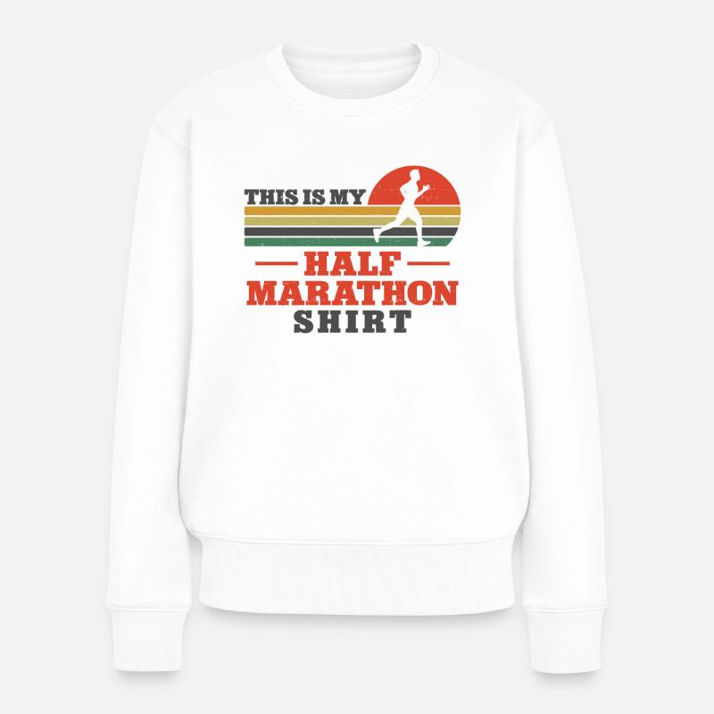 Running Runner Semi-Marathon - Pull Premium bio Femme - blanc