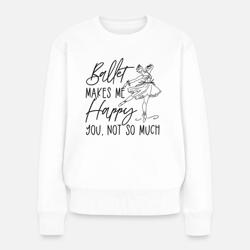 Ballet Dancer Dance Girl Ballerina - Frauen Premium Bio Pullover - Weiß