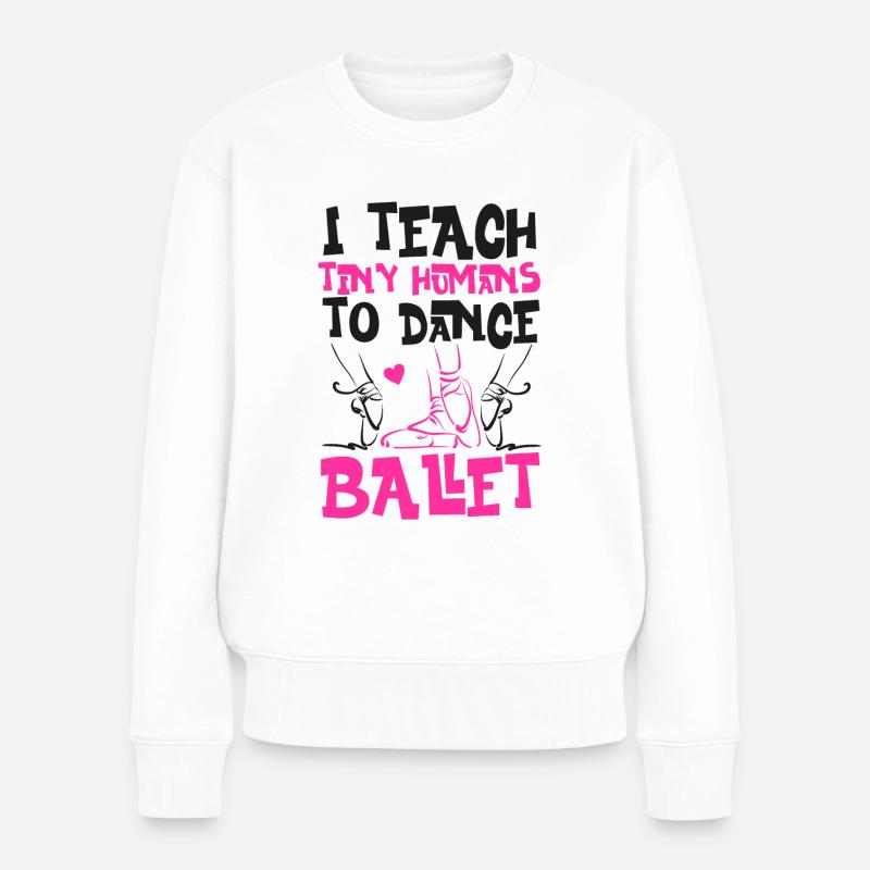 Ballet Dancer Dance Girl Ballerina - Frauen Premium Bio Pullover - Weiß