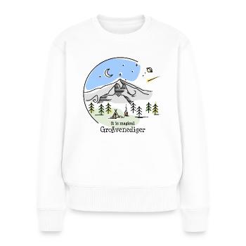 Großvenediger 3657 m Hohe Tauern Salzburg Wandern - Frauen Premium Bio Pullover - Weiß - Vorne - Julia (174cm)