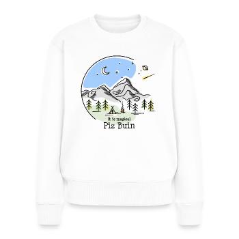 Piz Buin Bernina Mountaineering Hiking Souvenir - Women's Premium Organic Jumper - white - Front - Julia (174cm)