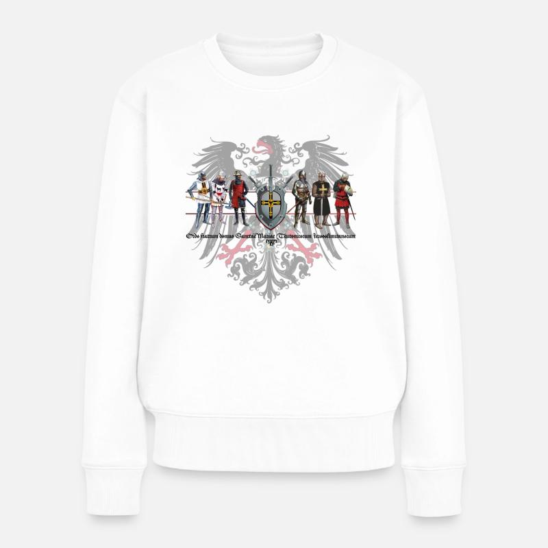 DO-Brüder Adler mL - Frauen Premium Bio Pullover - Weiß