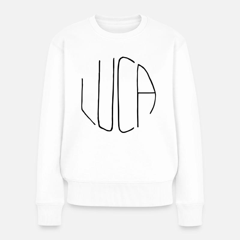 Luca - Frauen Premium Bio Pullover - Weiß