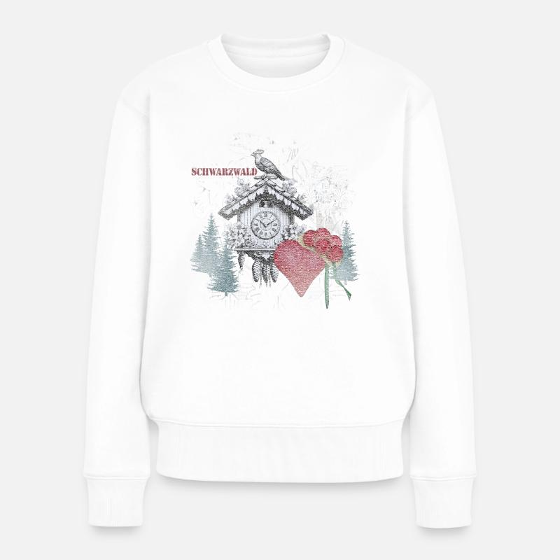 Schwarzwald - Frauen Premium Bio Pullover - Weiß