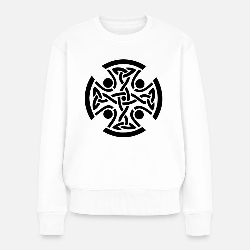 Celtic - Frauen Premium Bio Pullover - Weiß