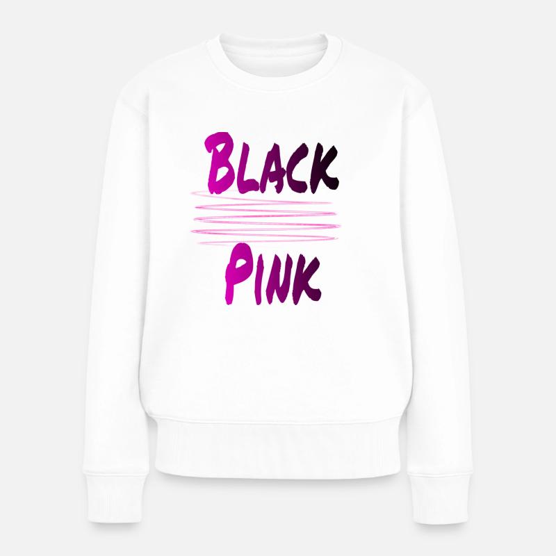 Black Pink - Frauen Premium Bio Pullover - Weiß