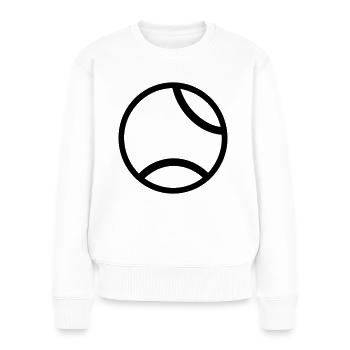 Tennisball - Frauen Premium Bio Pullover - Weiß - Vorne - Julia (174cm)