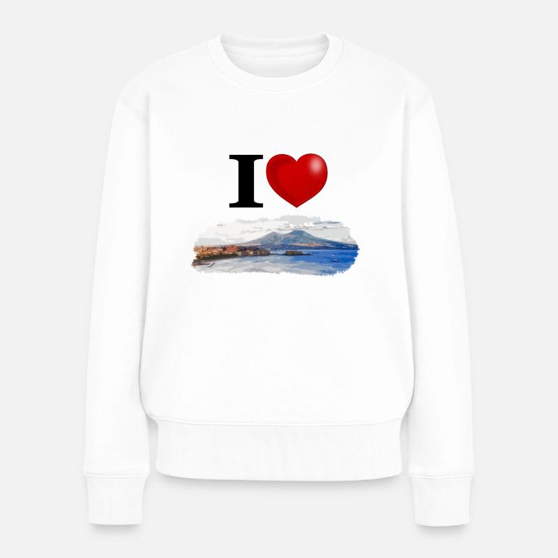 J'aime Naples - Pull Premium bio Femme - blanc
