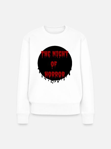 Die Nacht des Grauens - Frauen Premium Bio Pullover - Weiß